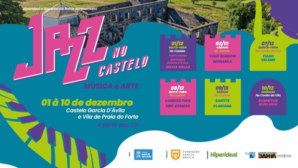 Festival de Jazz no Castelo retorna à Praia do Forte